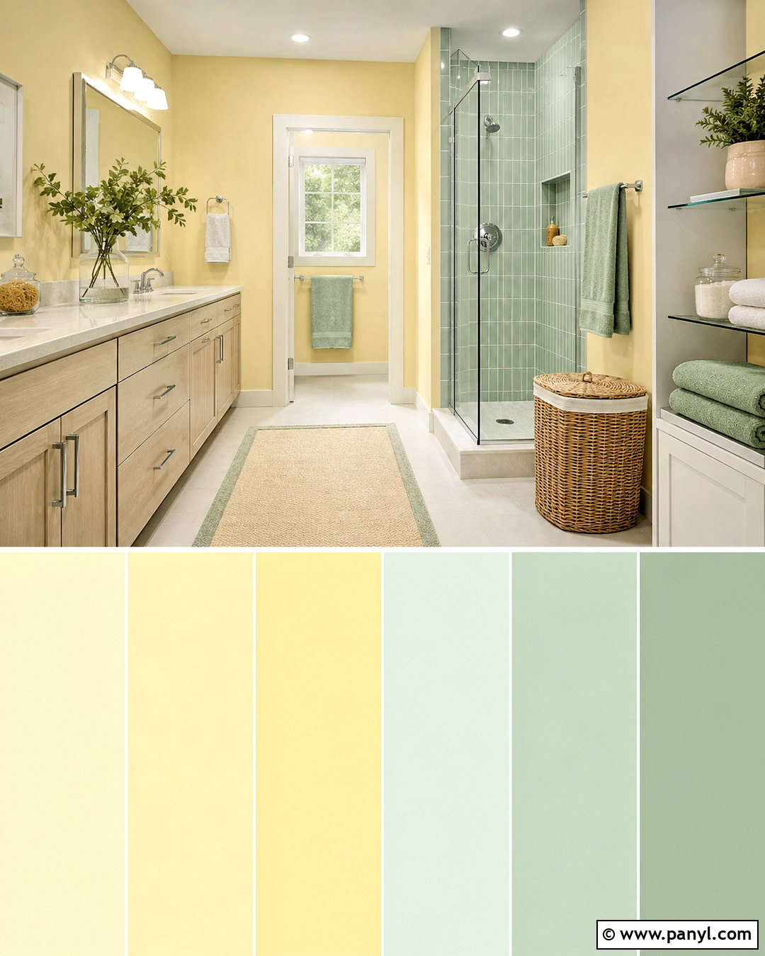 Pale Yellow And Mint Green Bathroom - 20 pale yellow color palette ideas