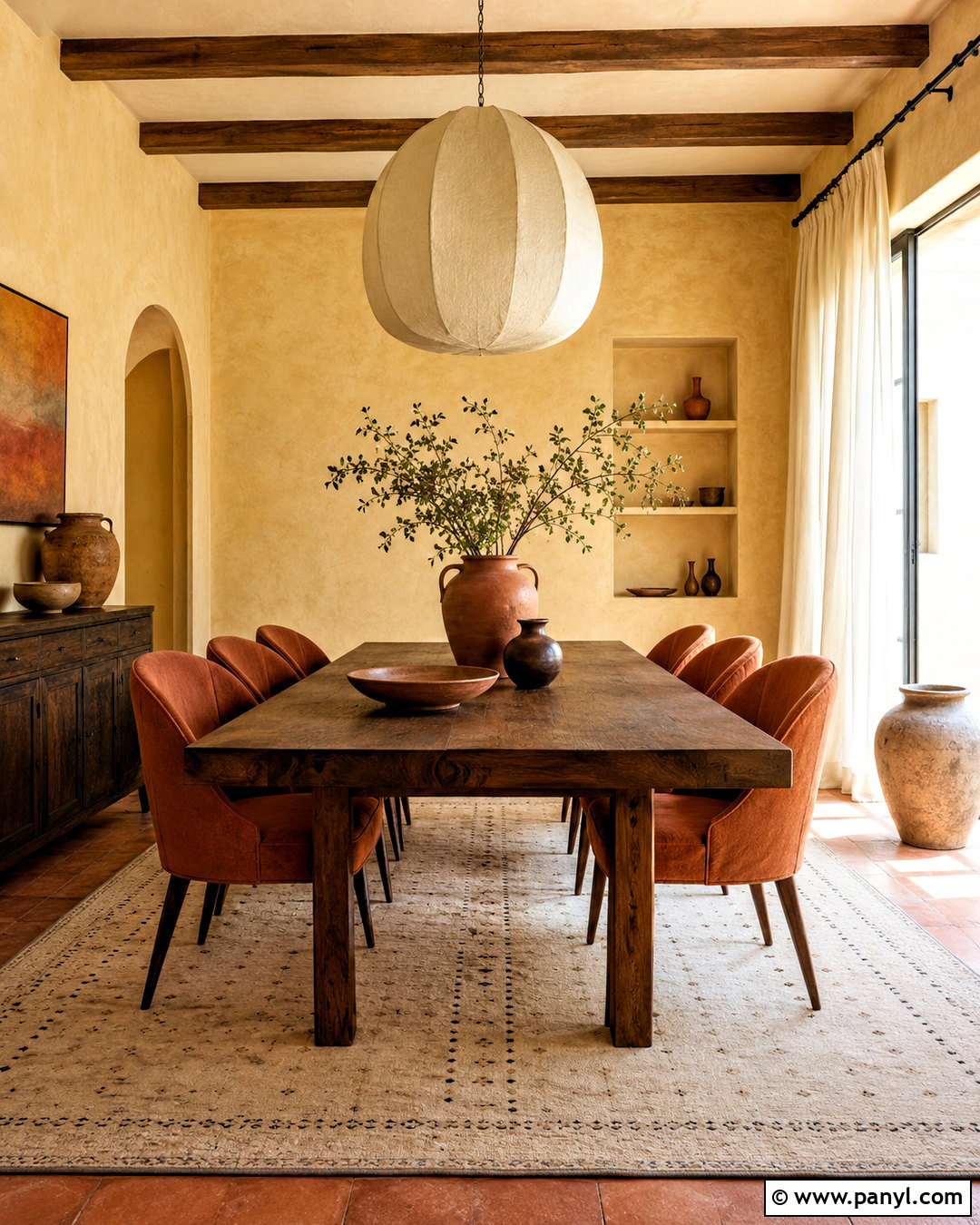 Pale Yellow And Terracotta Dining Room - 20 pale yellow color palette ideas