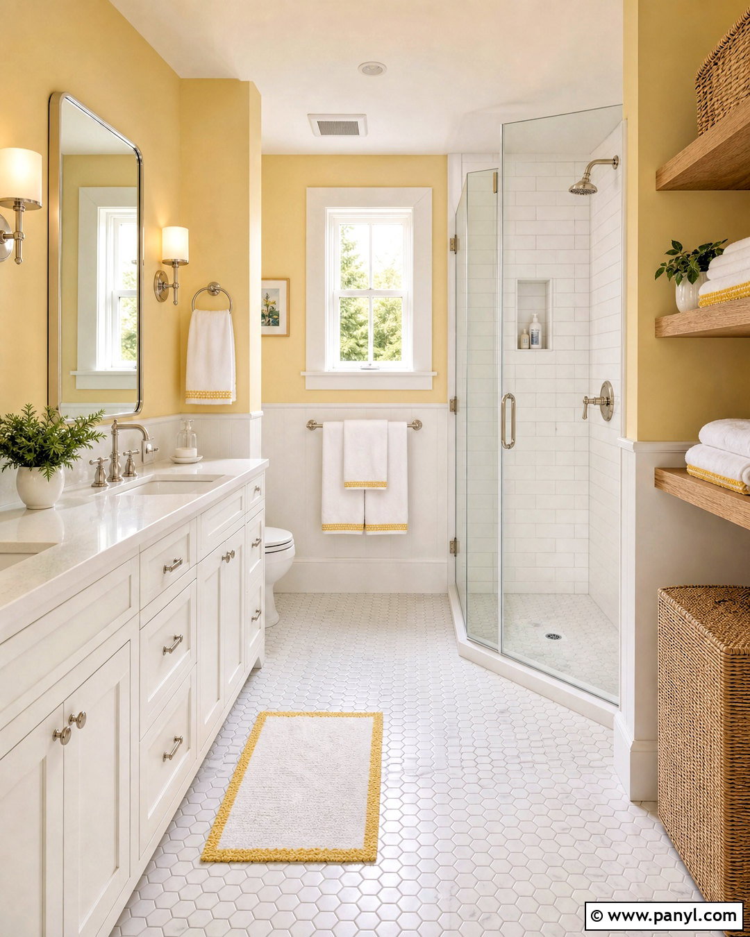 Pale Yellow And White Bathroom Paint Scheme - 20 bathroom paint ideas colour schemes