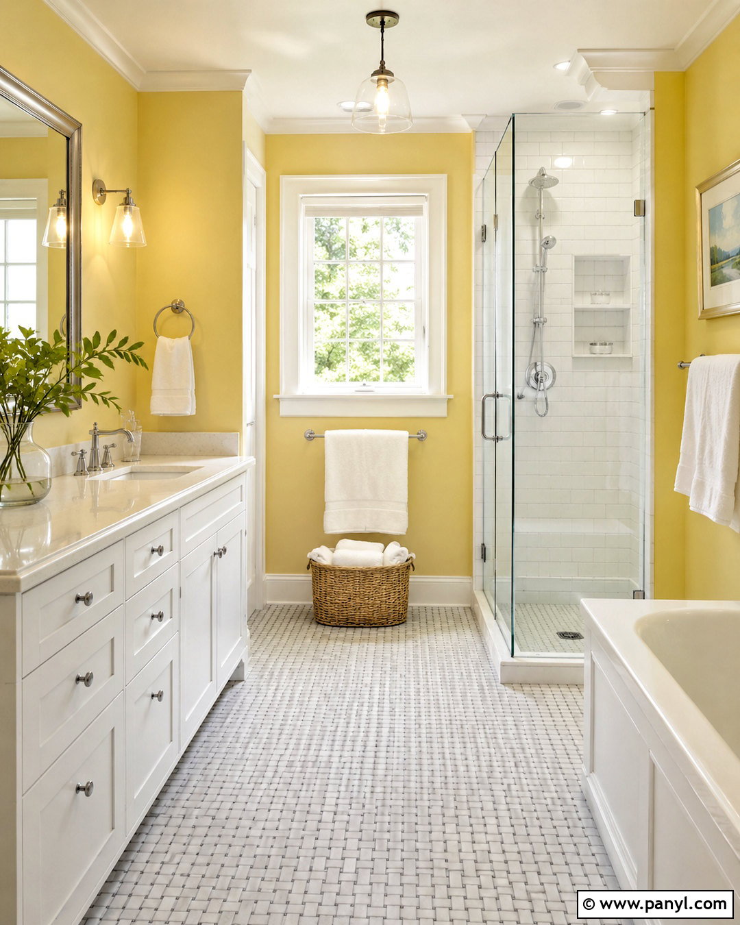 Pale Yellow Bathroom With White Trim - 20 pale yellow bathroom ideas
