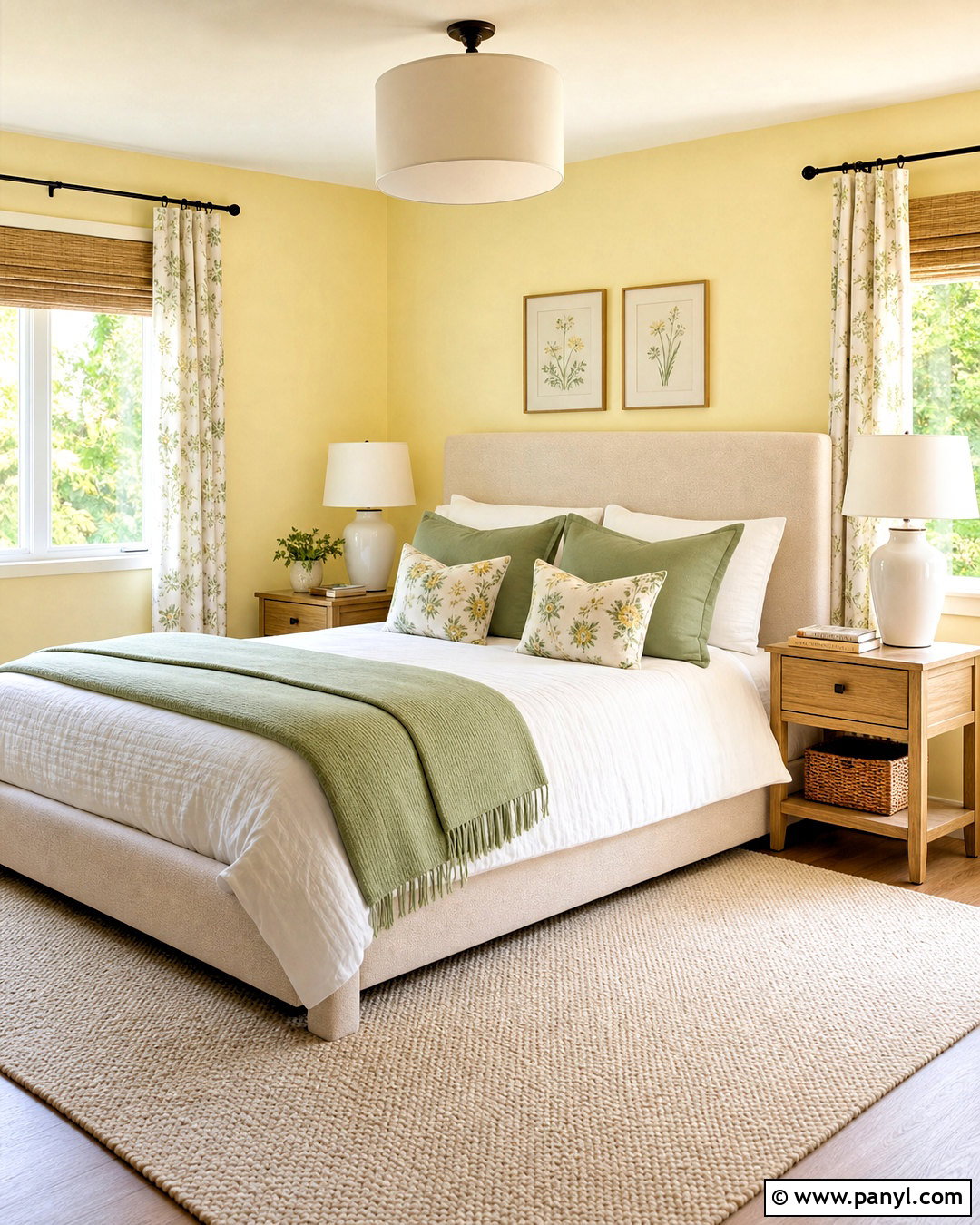 Pale Yellow Bedroom - 20 yellow painted rooms