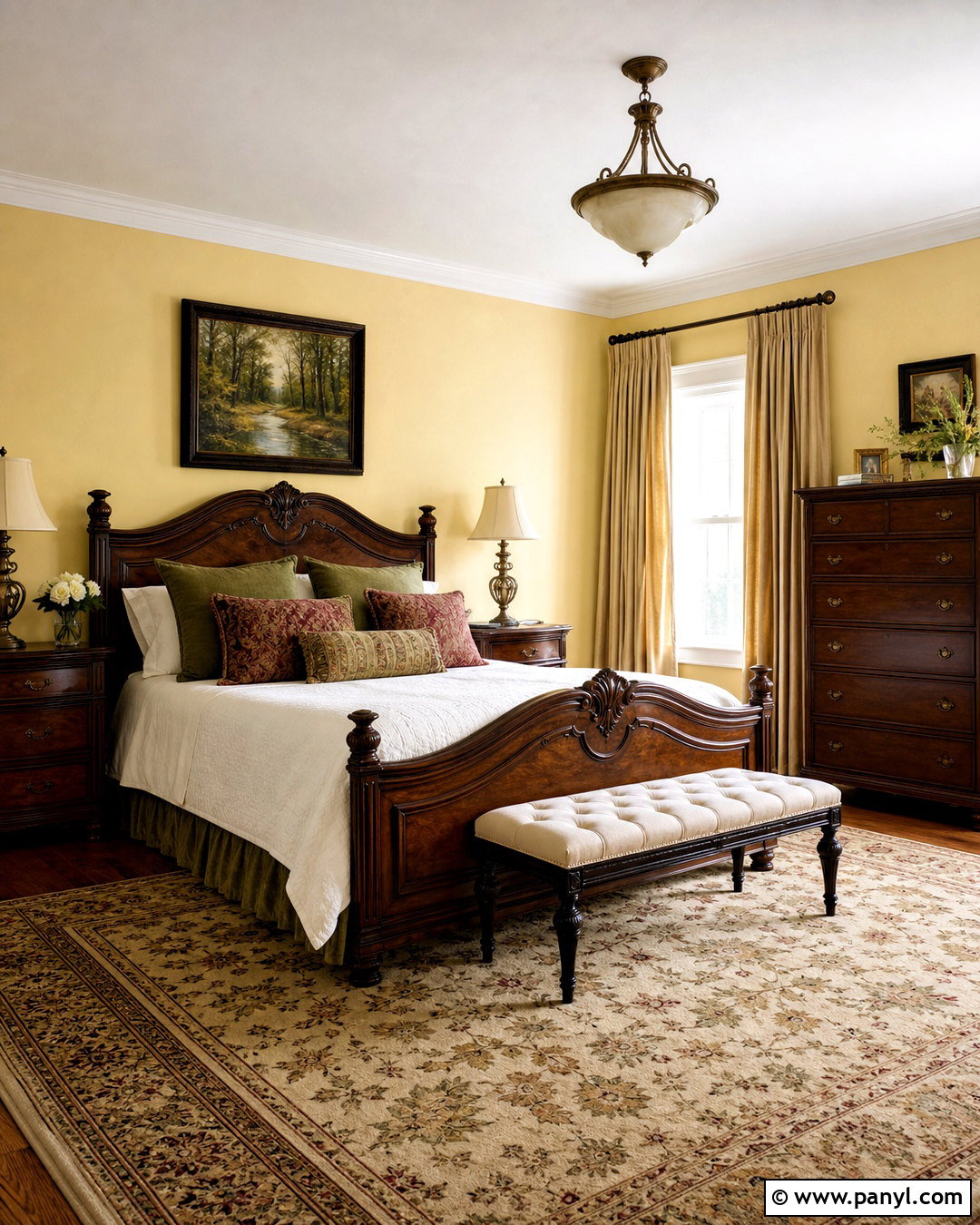 Pale Yellow Bedroom Walls With Dark Wood Furniture - 20 pale yellow bedroom walls