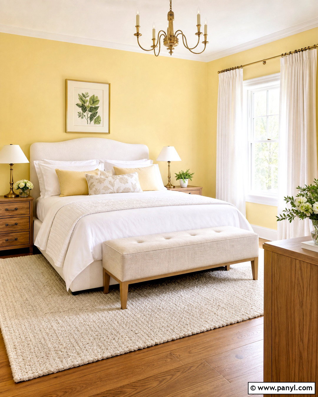 Pale Yellow Bedroom Walls With White Bedding - 20 pale yellow bedroom walls