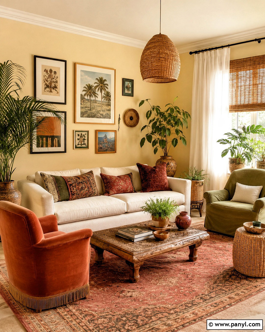 Pale Yellow Boho Living Room - 20 pale yellow living room ideas