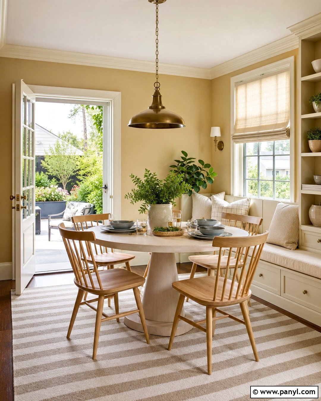 Pale Yellow Breakfast Room Wall Color - 25 Home Interior Wall Colors