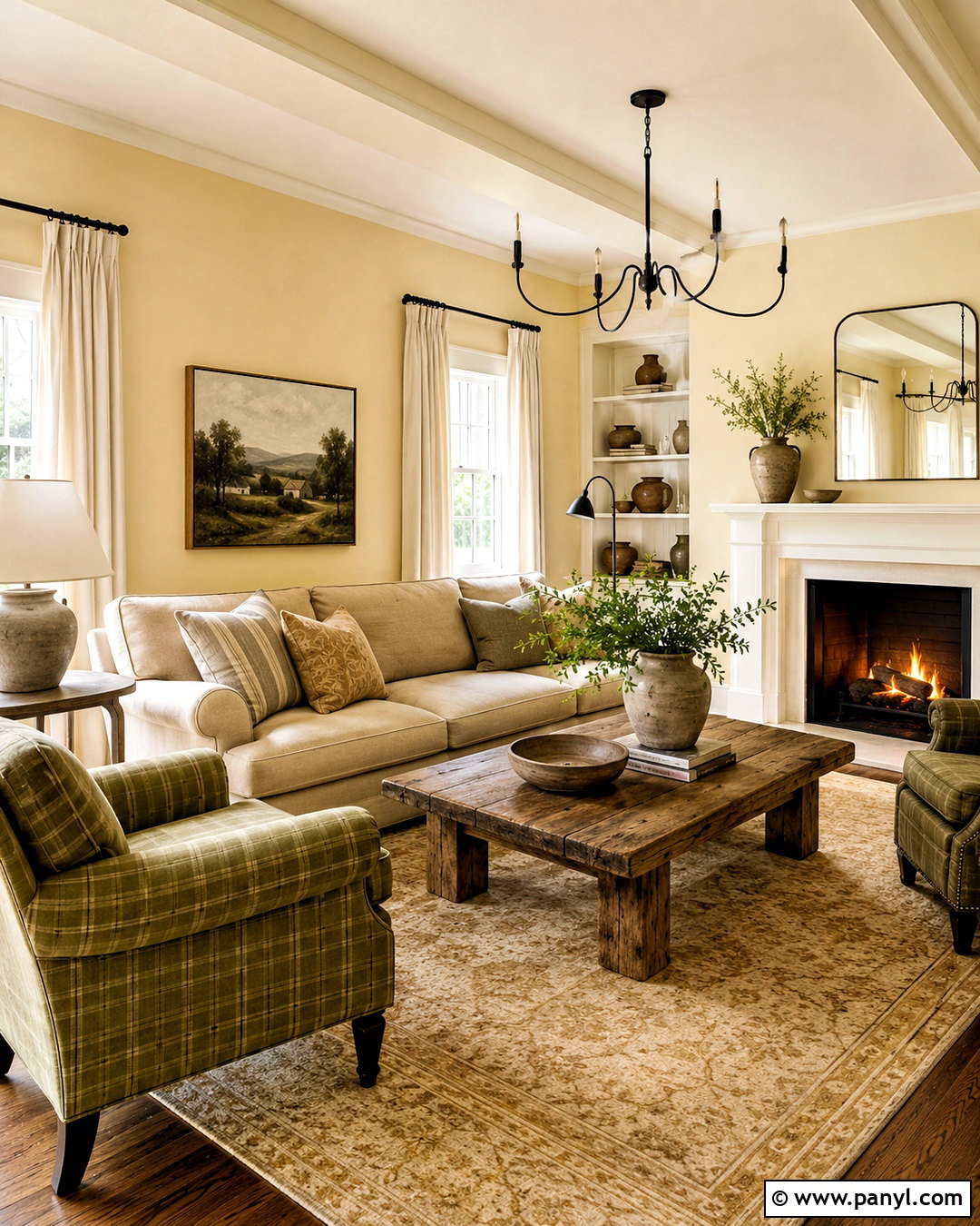 Pale Yellow Farmhouse Living Room - 20 pale yellow living room ideas