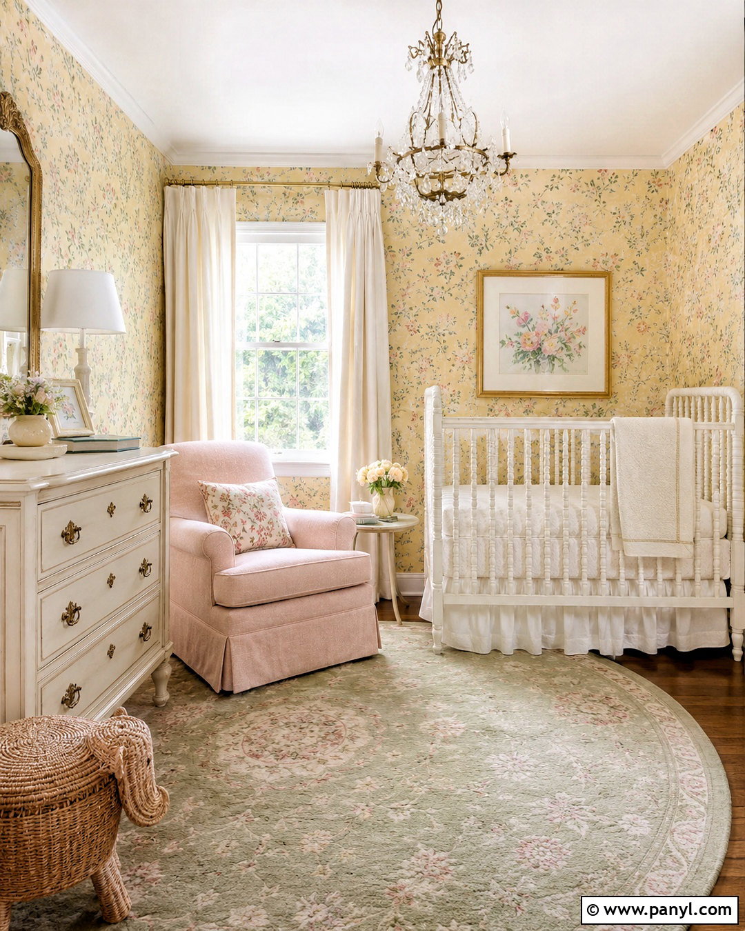 Pale Yellow Floral Nursery - 20 pale yellow nursery ideas