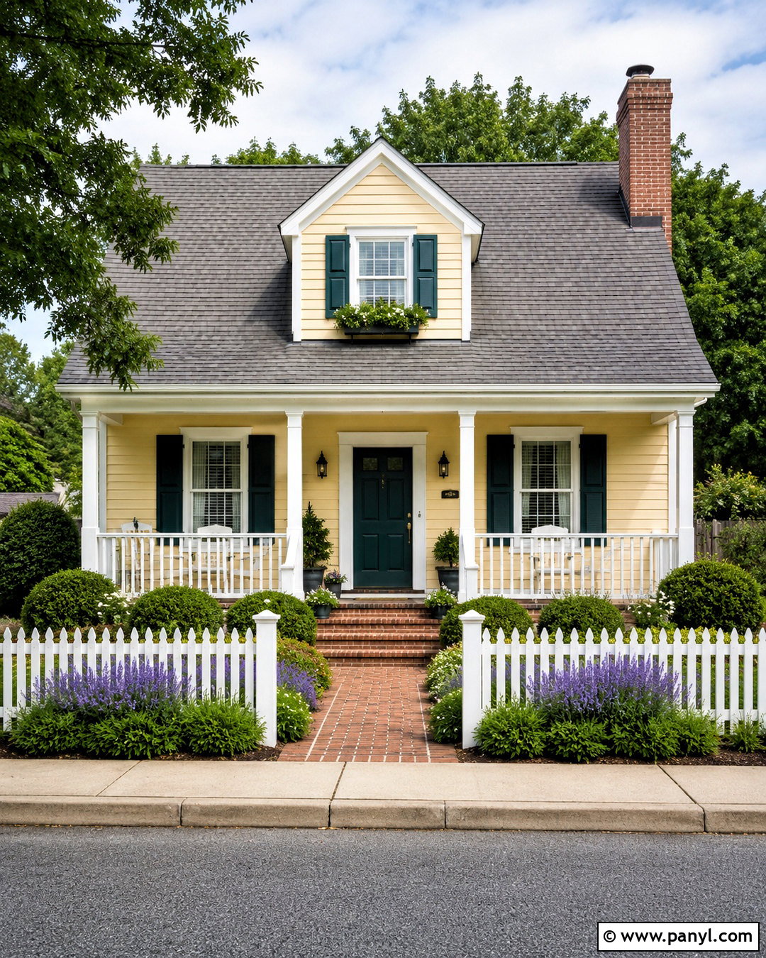 Pale Yellow House With White Trim - 20 outside house colour ideas