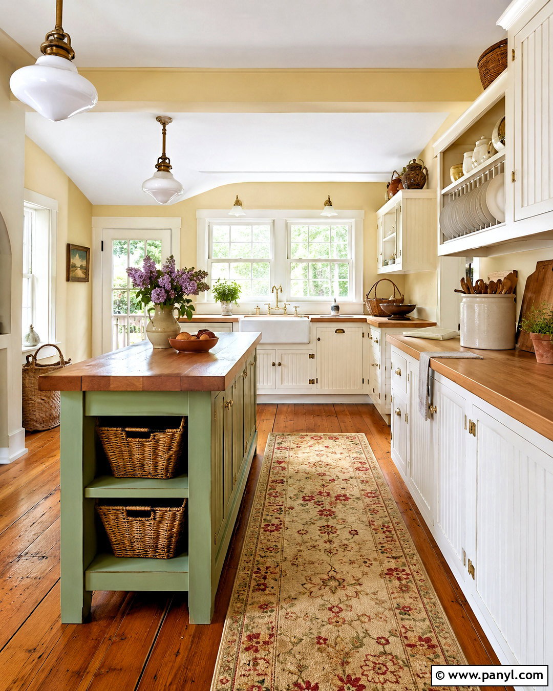 Pale Yellow Kitchen Walls In A Cottage Kitchen - 20 pale yellow kitchen walls