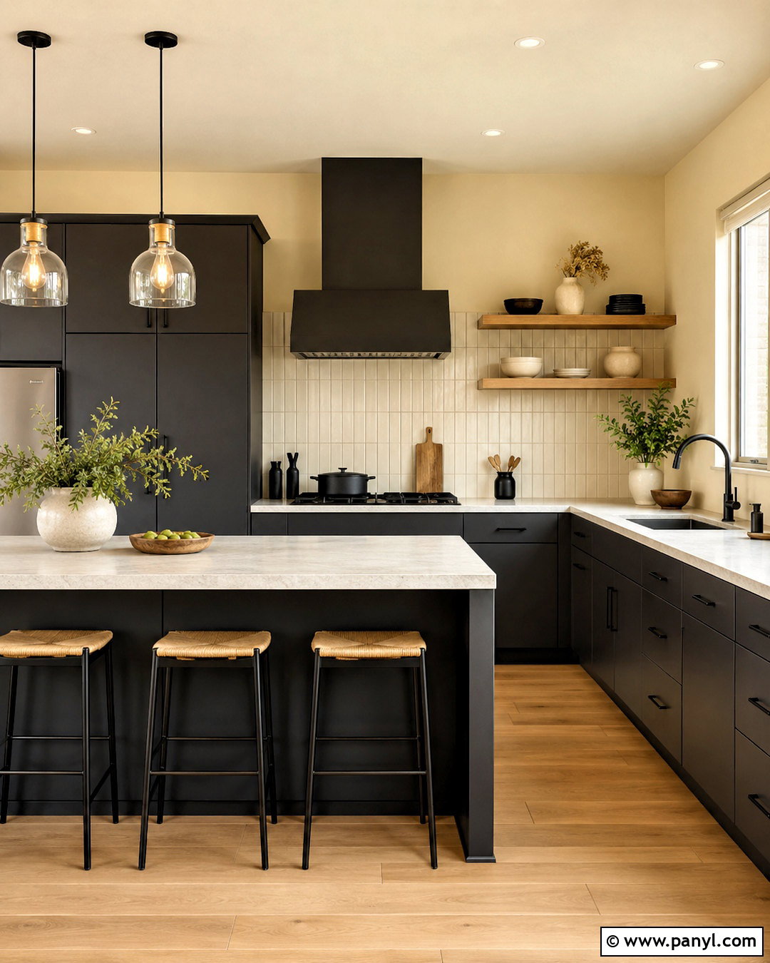 Pale Yellow Kitchen Walls With Charcoal Cabinets - 20 pale yellow kitchen walls