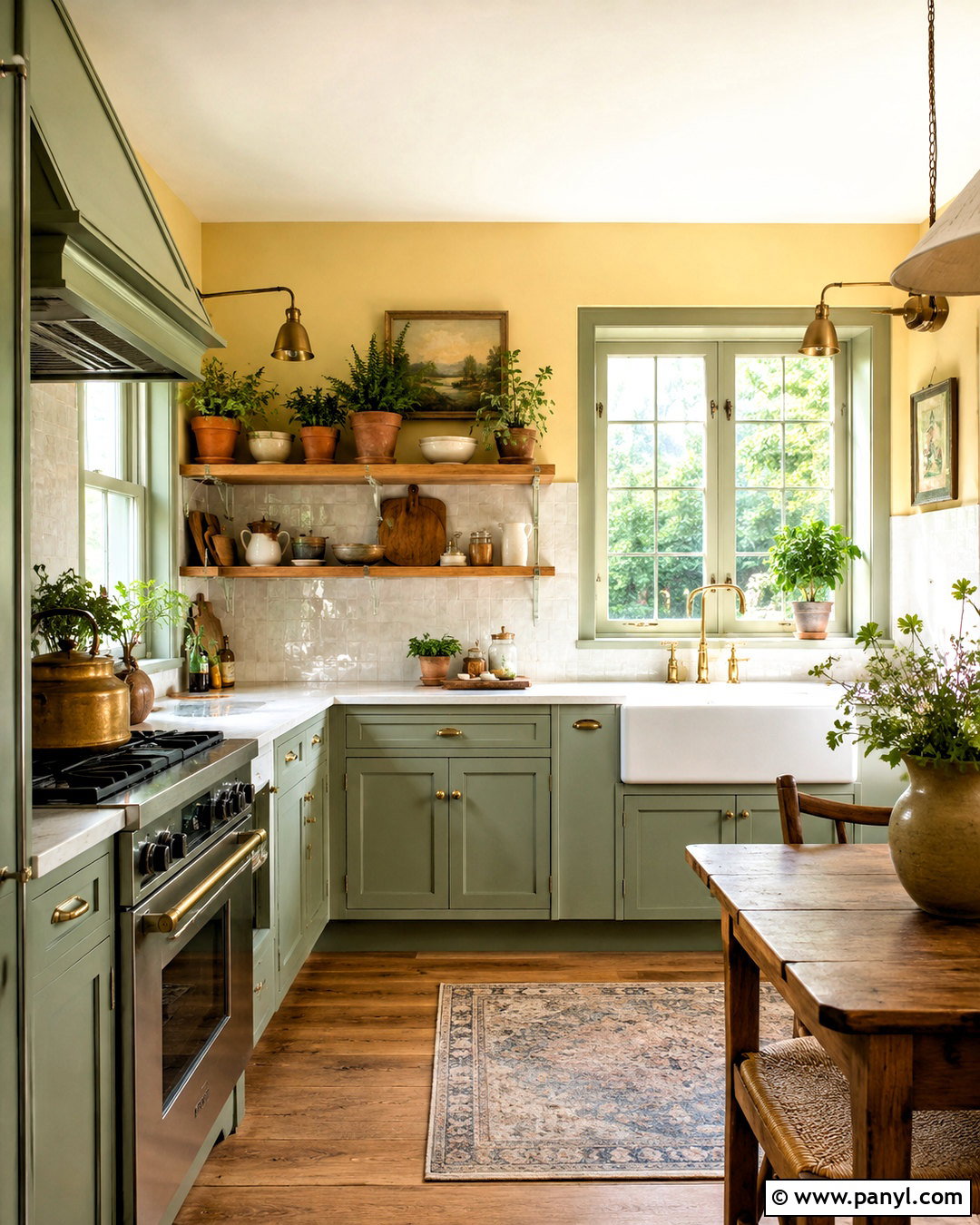 Pale Yellow Kitchen Walls With Sage Green Cabinets - 20 pale yellow kitchen walls