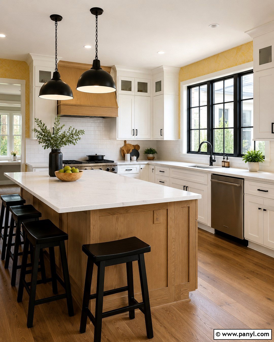 Pale Yellow Kitchen With Black Hardware - 20 Pale Yellow Kitchen Walls With White Cabinets