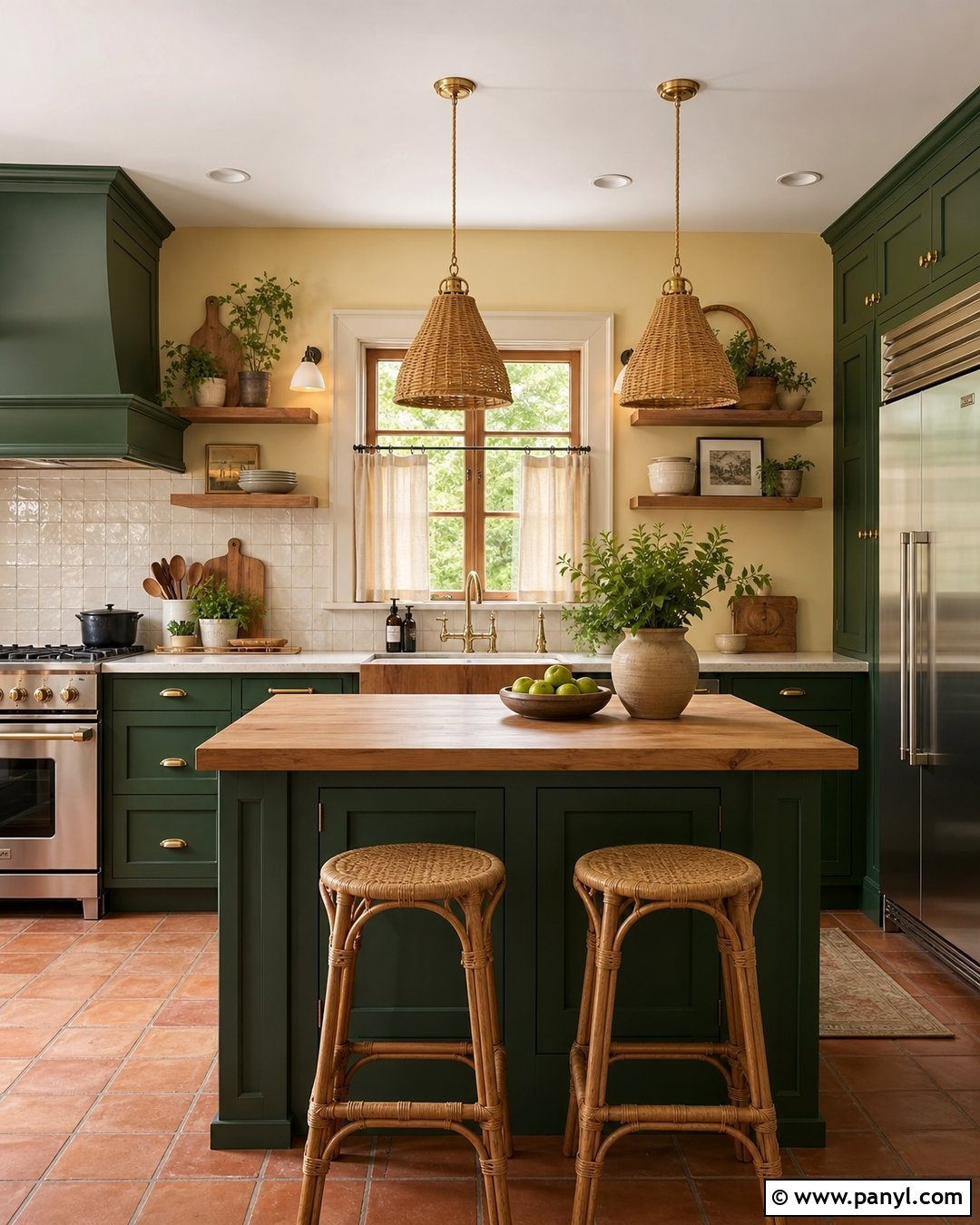 Pale Yellow Kitchen With Dark Green Cabinets - 20 Pale Yellow Kitchen Walls With Dark Cabinets