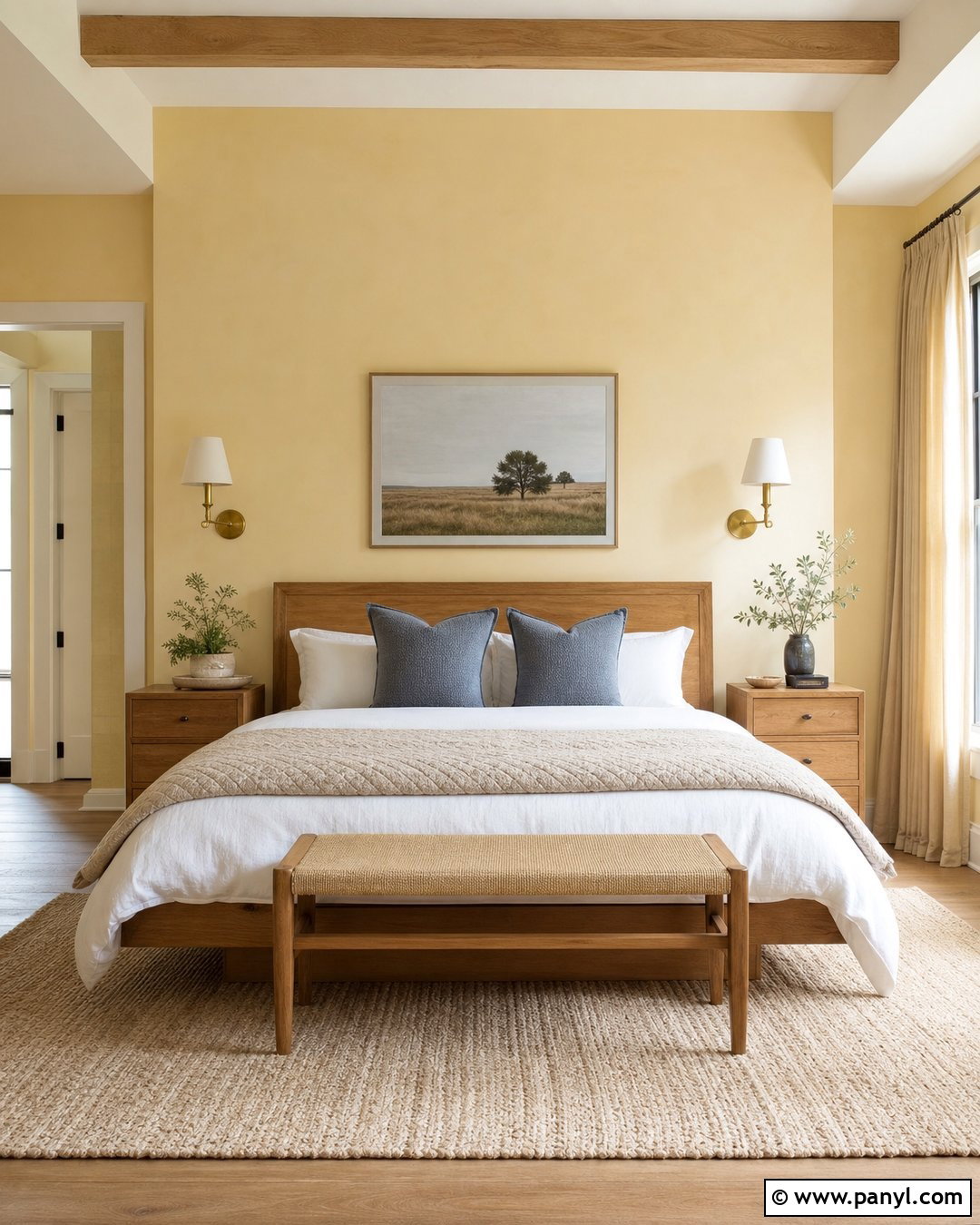 Pale Yellow Limewash Bedroom - 25 Yellow Limewash Walls