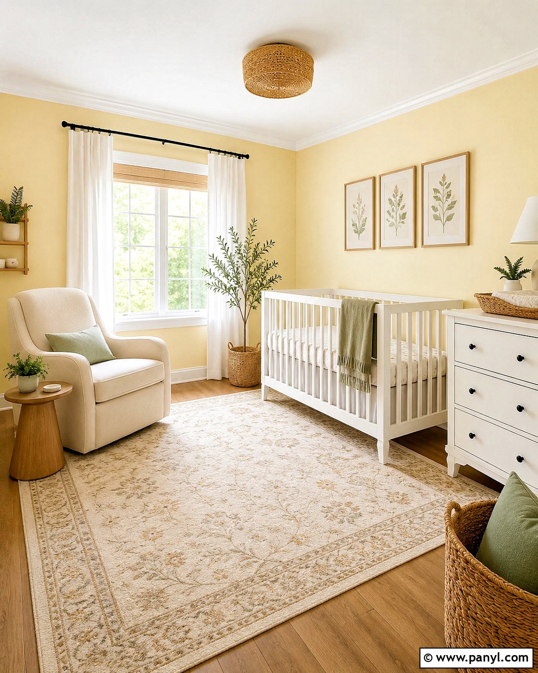 Pale Yellow Nursery With White Furniture - 20 pale yellow nursery ideas