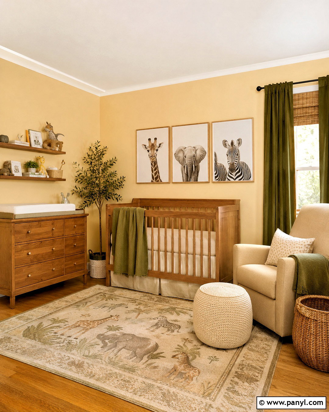 Pale Yellow Safari Nursery - 20 pale yellow nursery ideas