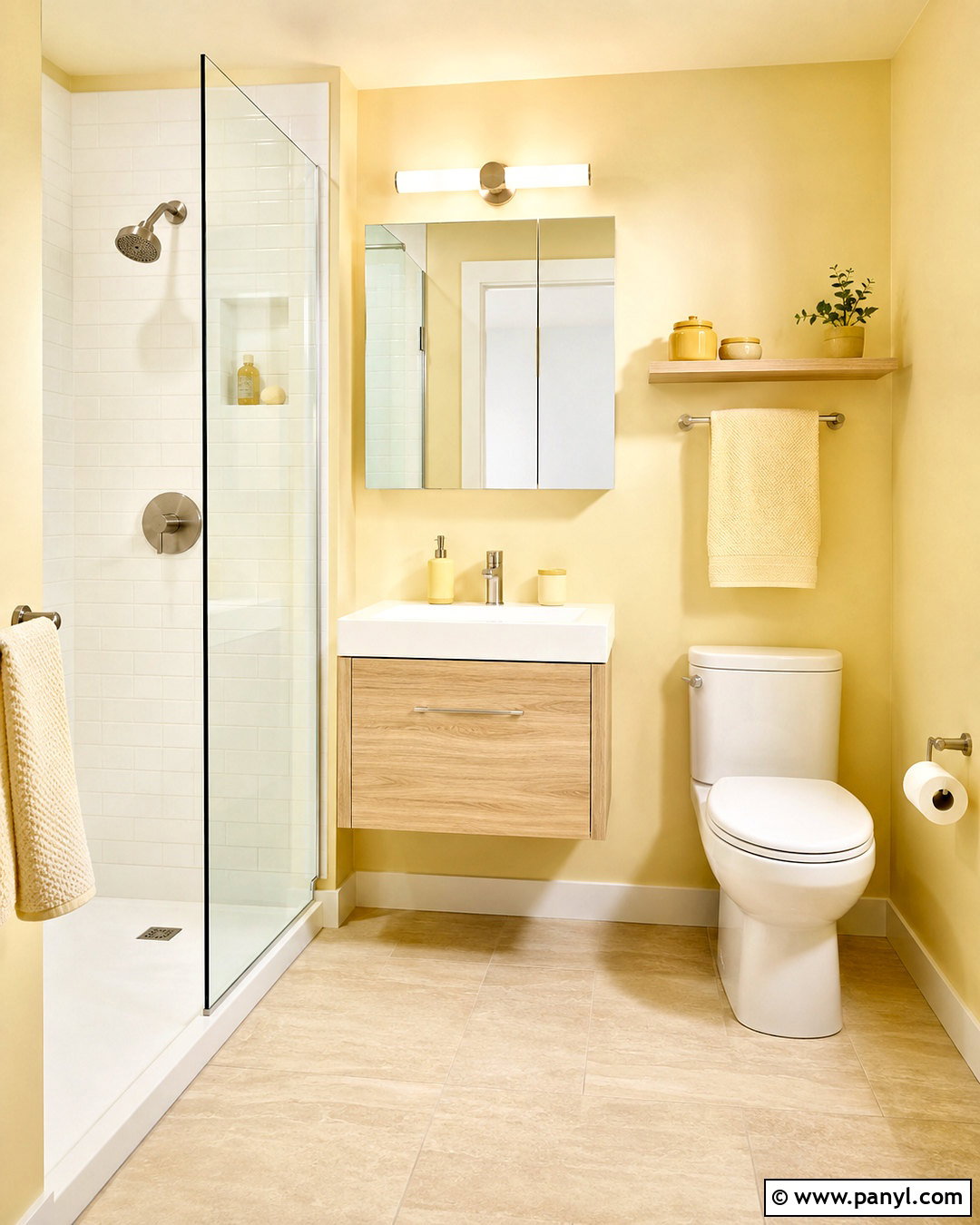 Pale Yellow Small Bathroom - 20 pale yellow bathroom ideas
