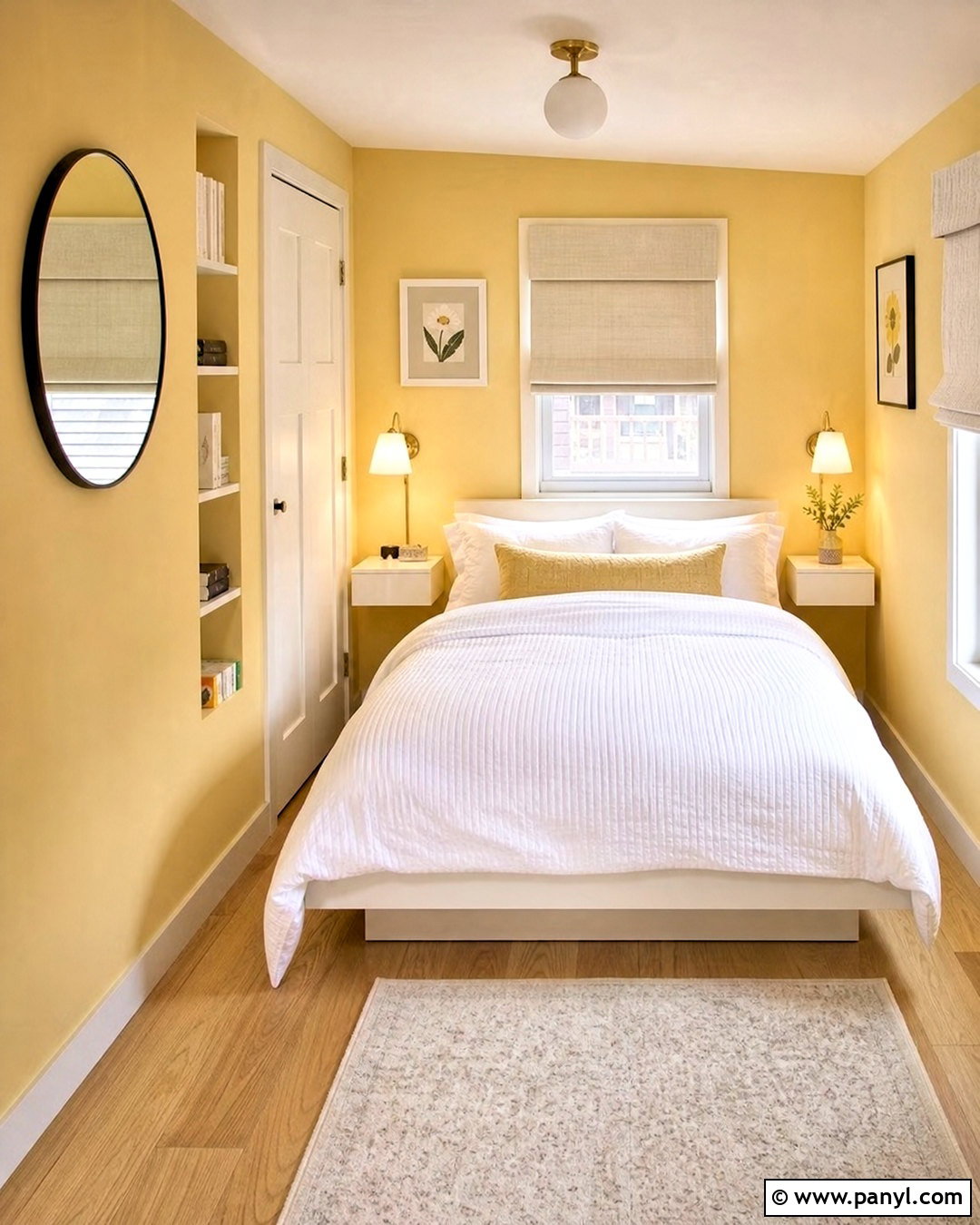 Pale Yellow Small Bedroom - 20 yellow room aesthetic ideas