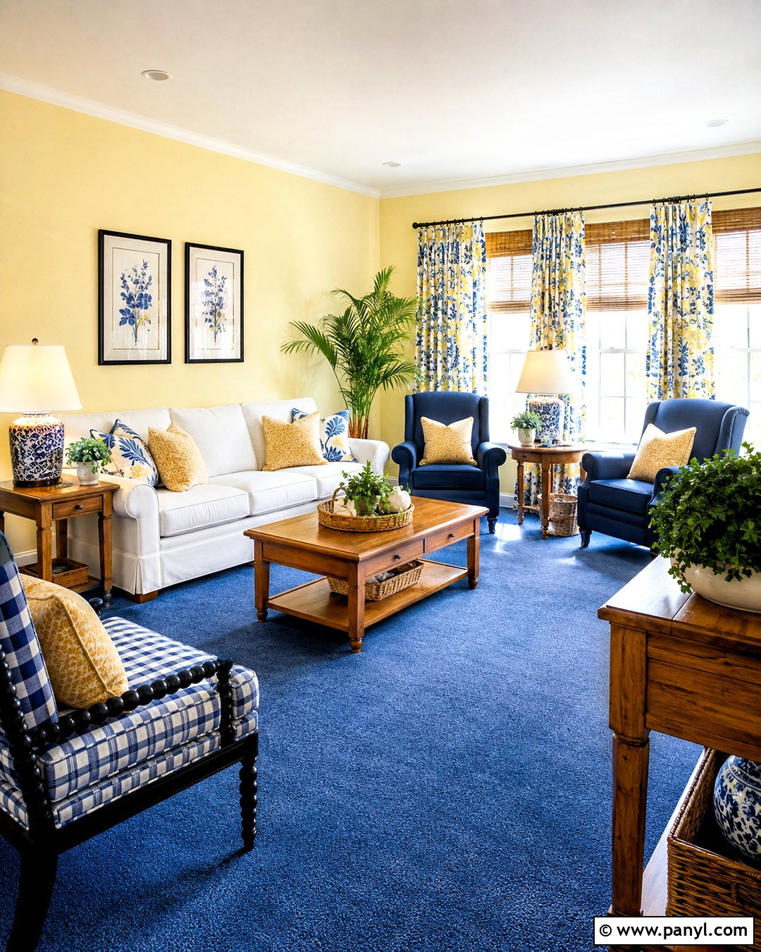 Pale Yellow Walls With Blue Carpet - 20 Wall Color With Blue Carpet Ideas