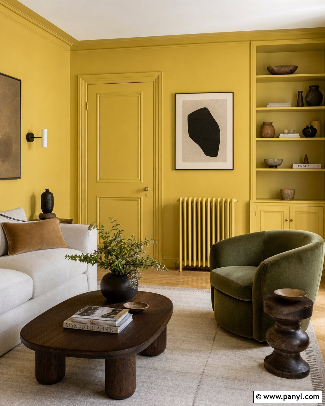 Pale Yellow Walls With Color Drenching - 35 Pale Yellow Walls