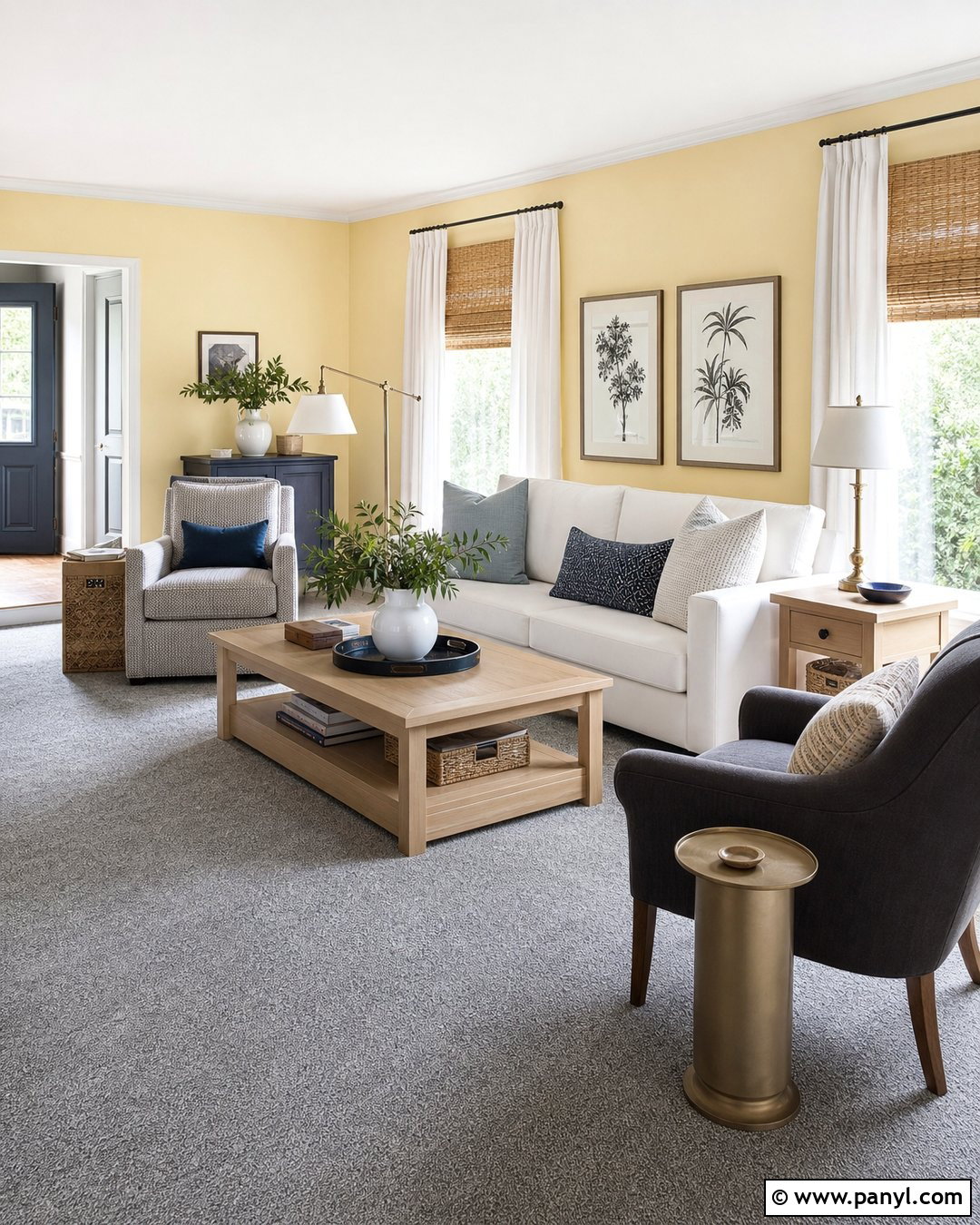 Pale Yellow Walls With Grey Carpet - 20 Best Wall Color For Grey Carpet Ideas