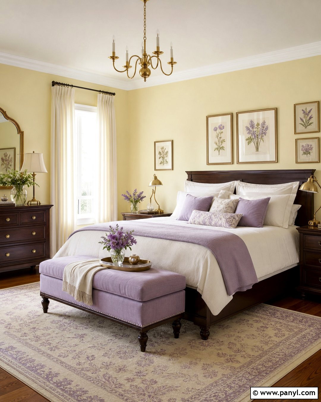 Pale Yellow Walls With Lavender - 35 Pale Yellow Walls