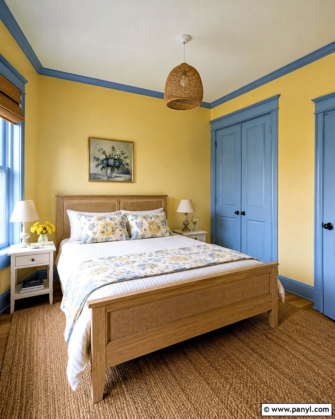 Pale Yellow Walls With Powder Blue Trim - 20 Yellow Wall With Blue Trim Ideas