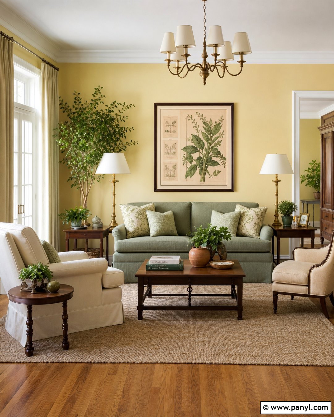 Pale Yellow Walls With Sage Green - 35 Pale Yellow Walls