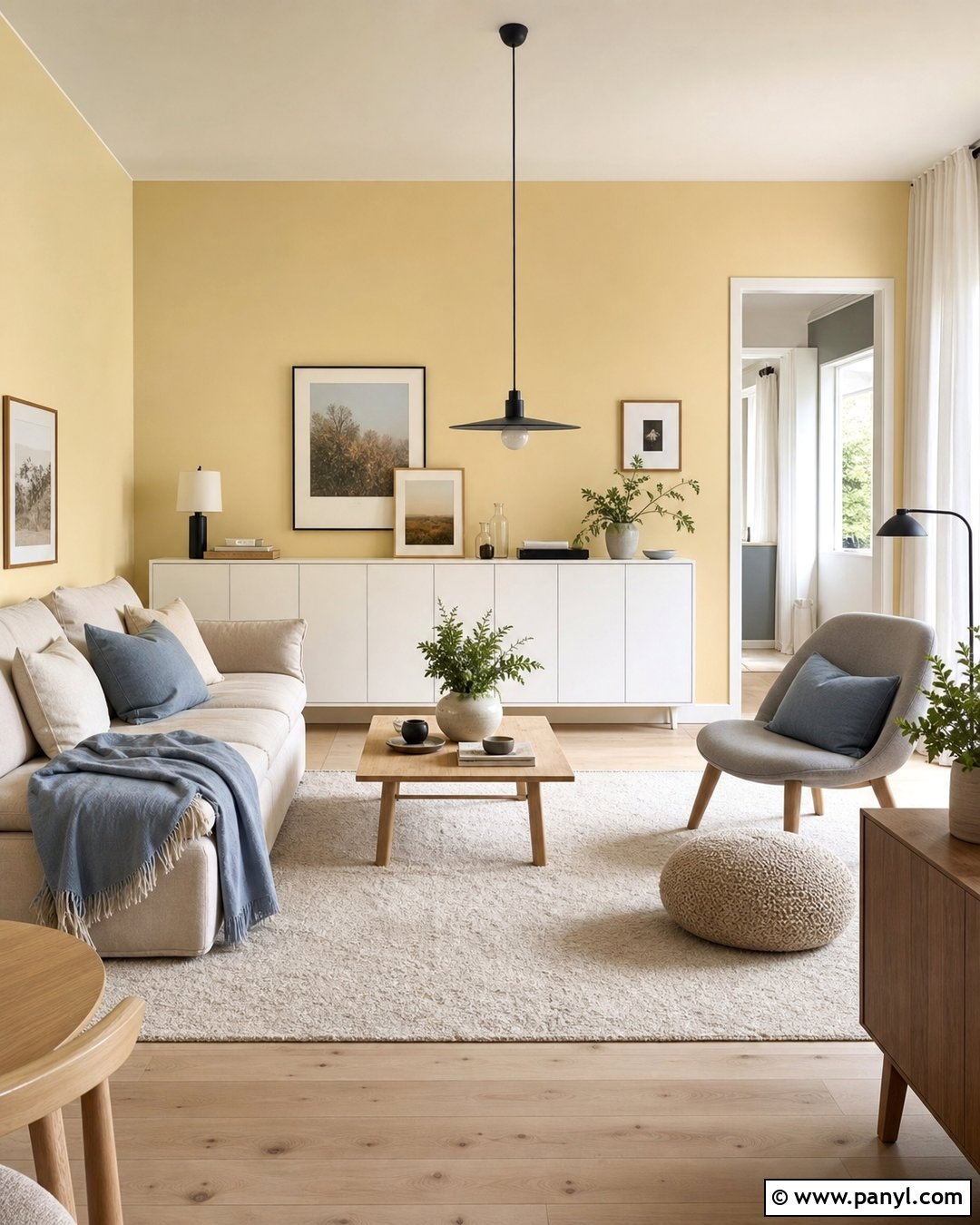 Pale Yellow Walls With Scandinavian Decor - 35 Pale Yellow Walls