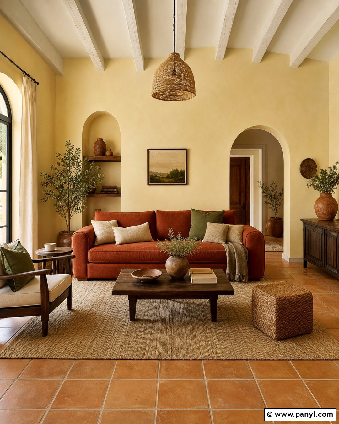Pale Yellow Walls With Terracotta Accents - 35 Pale Yellow Walls