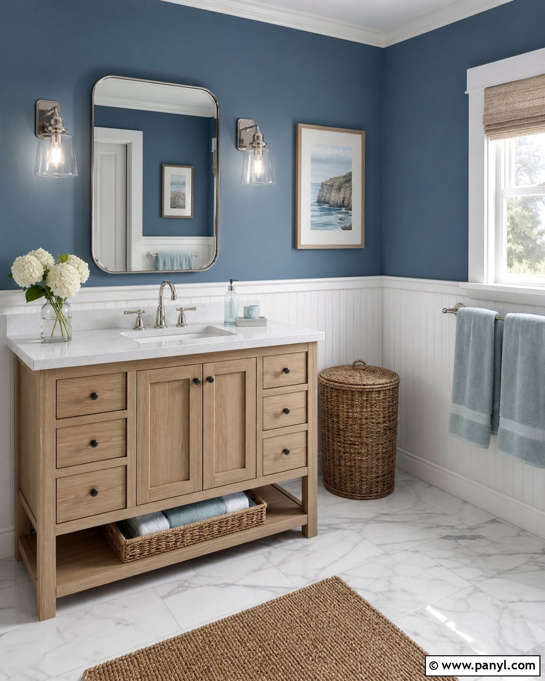Palladian Blue Bathroom Walls - 20 Palladian Blue Walls