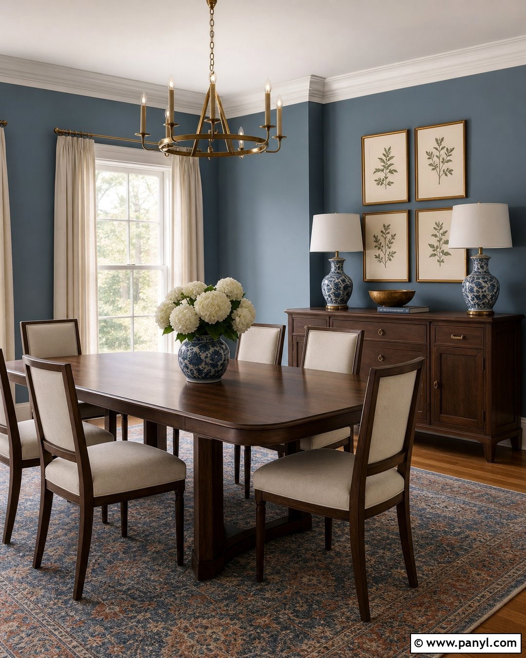 Palladian Blue Dining Room Walls - 20 Palladian Blue Walls