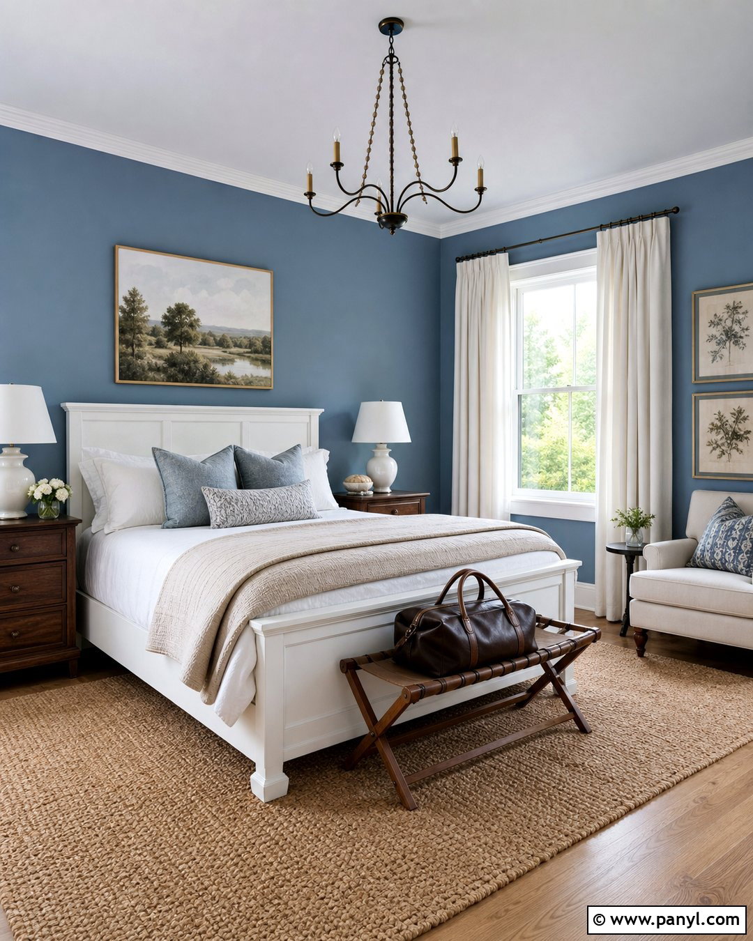 Palladian Blue Guest Room Walls - 20 Palladian Blue Walls