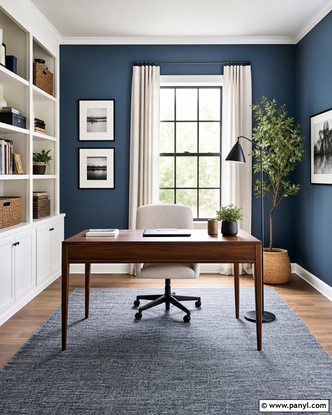 Palladian Blue Home Office Walls - 20 Palladian Blue Walls