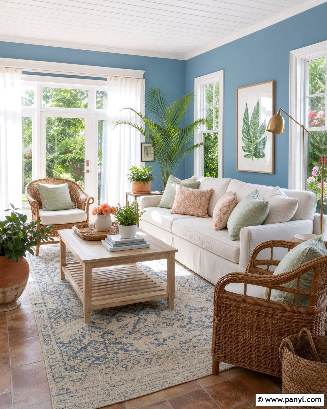 Palladian Blue Sunroom Walls - 20 Palladian Blue Walls