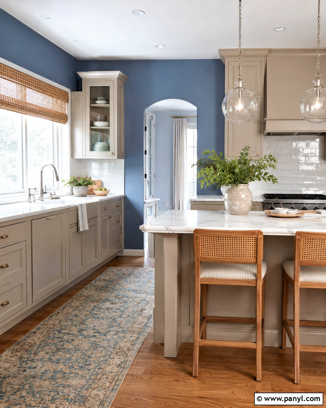 Palladian Blue Walls With Revere Pewter Cabinets - 20 Wall Color For Revere Pewter Cabinets