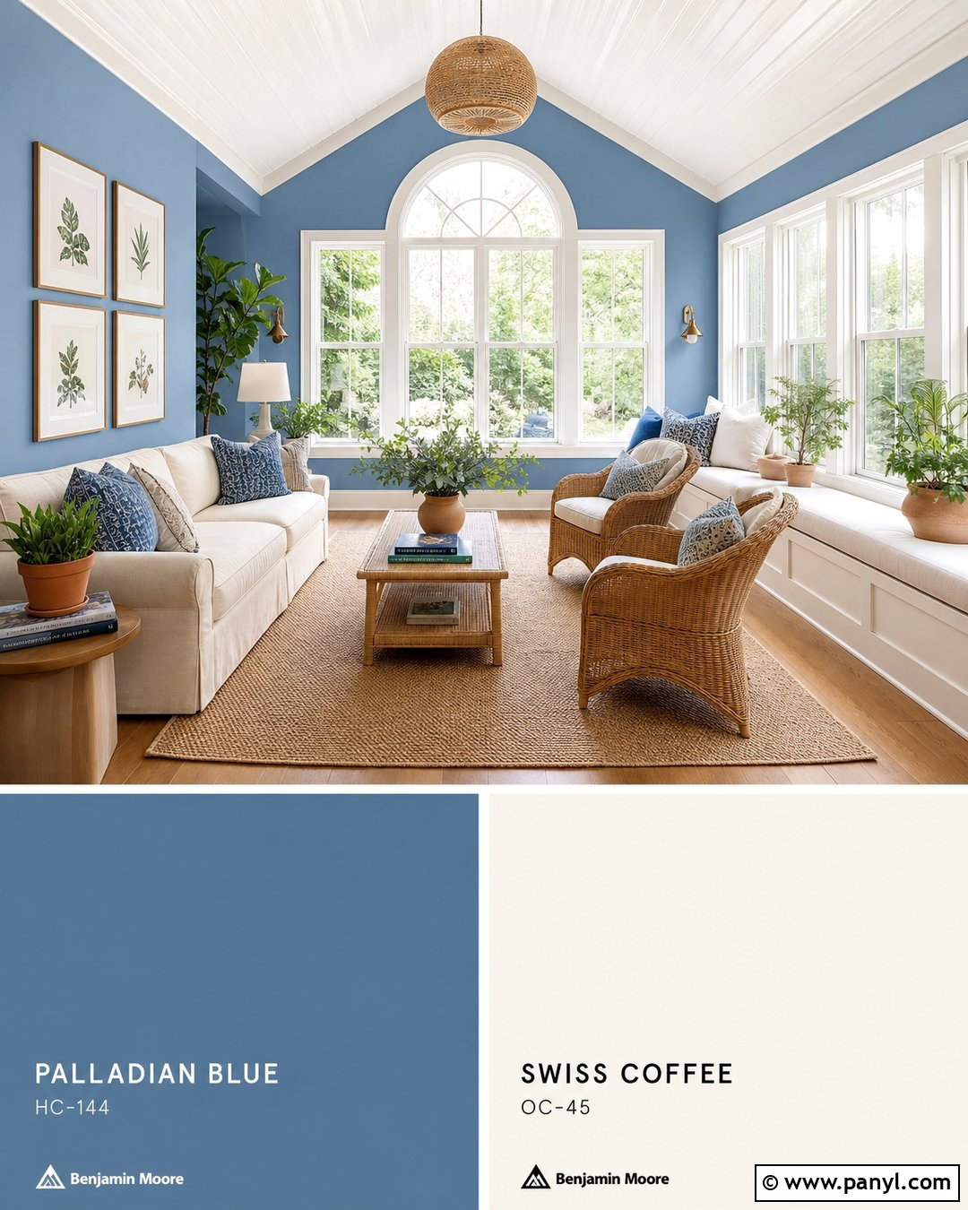 Palladian Blue With Swiss Coffee - 45 swiss coffee coordinating colors