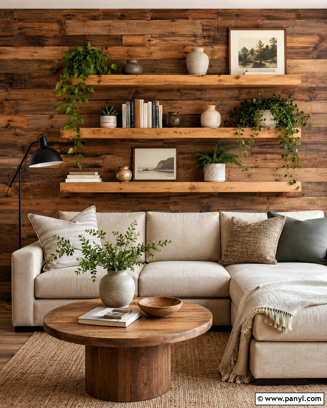Pallet Accent Wall With Shelves - 20 pallet accent wall ideas