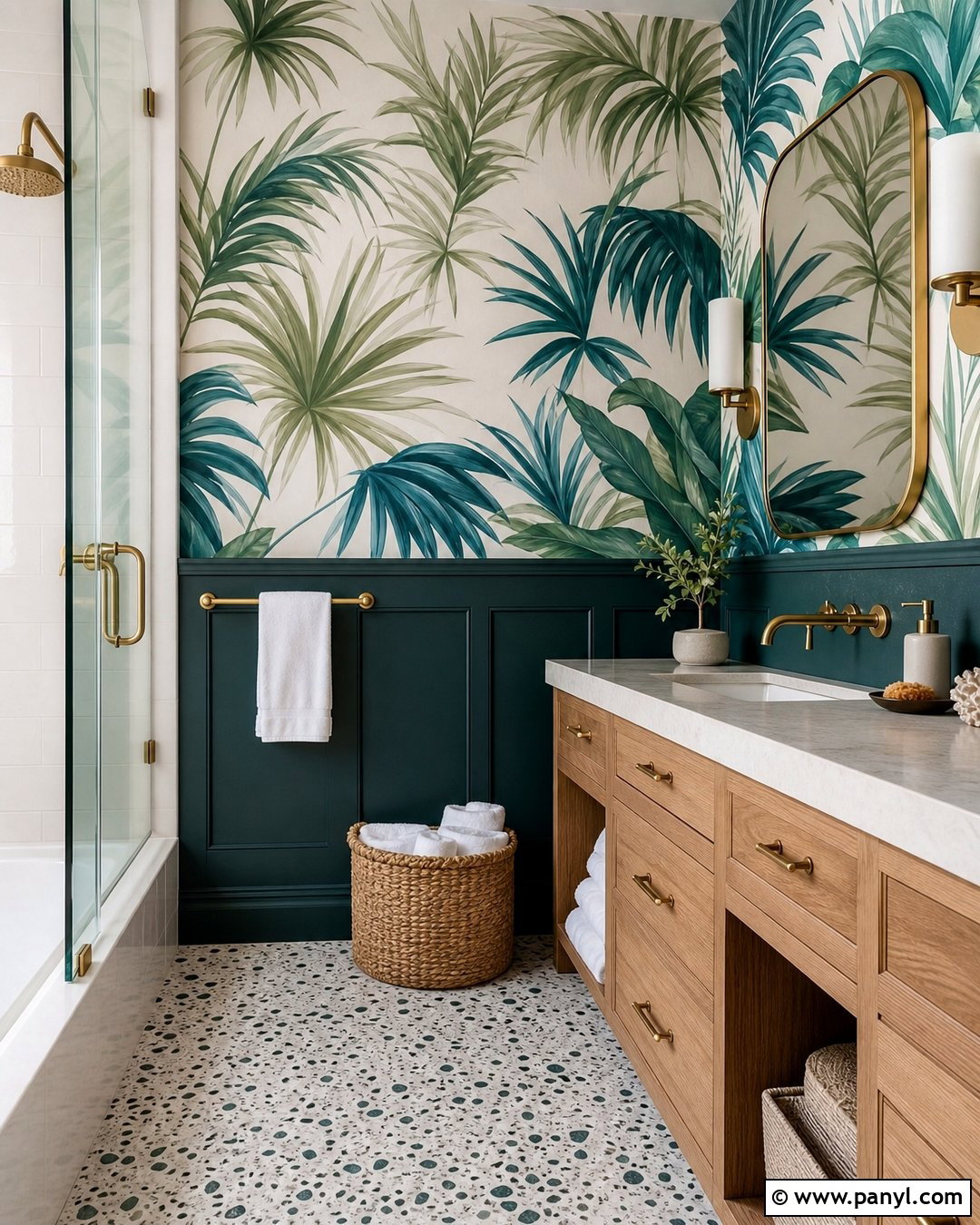 Palm Leaf Bathroom Wall - 20 Wall Paint Leaves