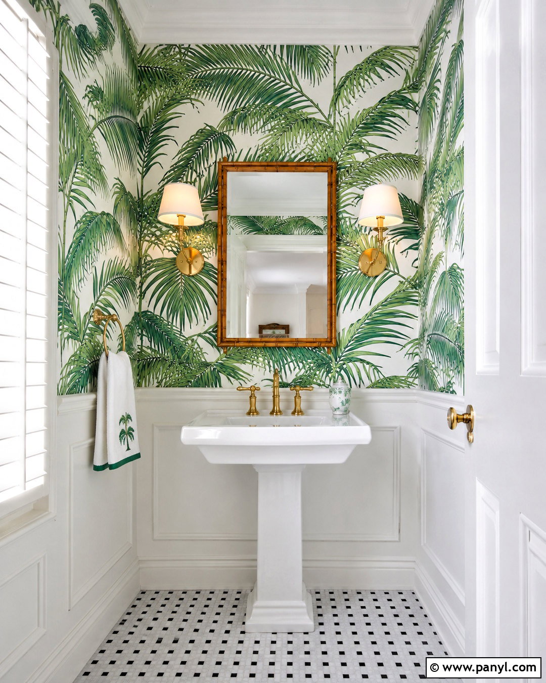 Palm Leaf Wallpaper Powder Room - 20 preppy wallpaper ideas