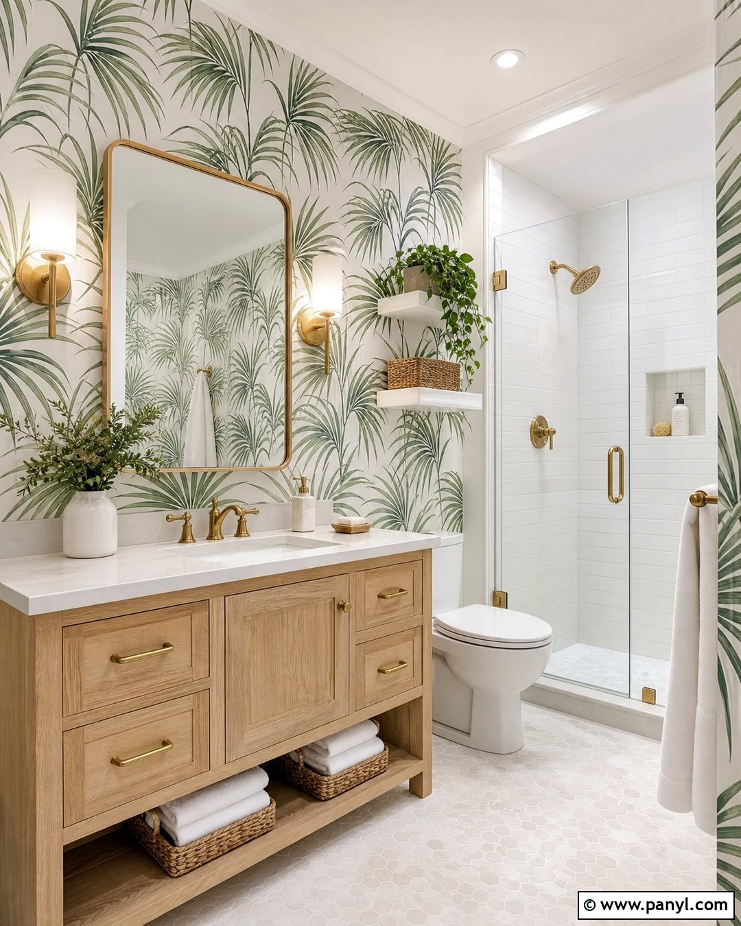 Palm Print Wallpaper Bathroom - 35 2019 Aesthetic Wallpaper ideas