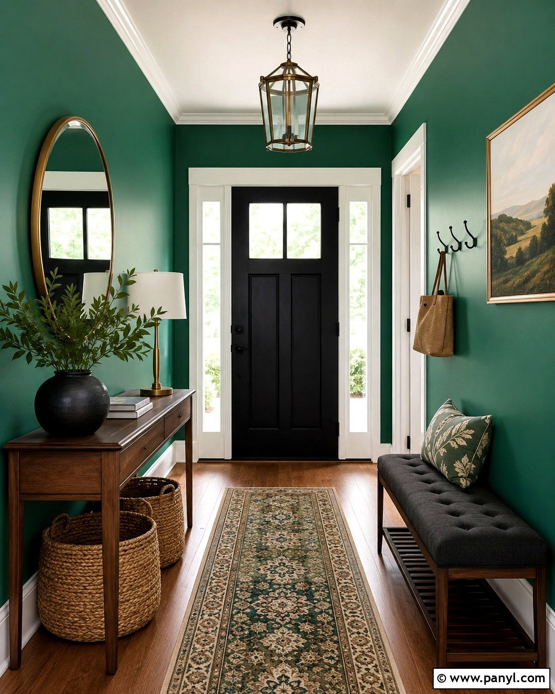 Pantone Emerald Entryway - 20 Pantone Wall Colors