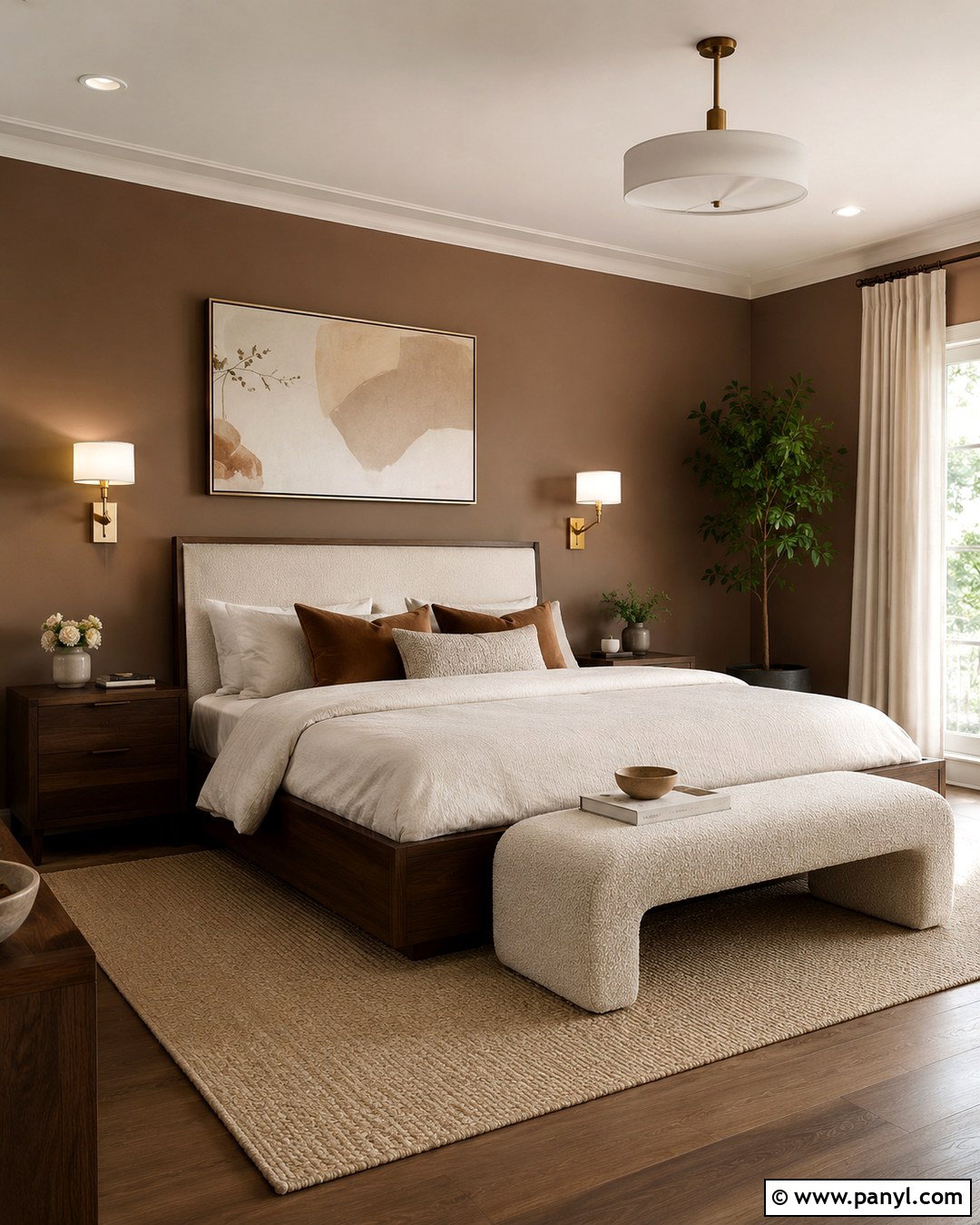 Pantone Mocha Mousse Bedroom - 20 Pantone Wall Colors