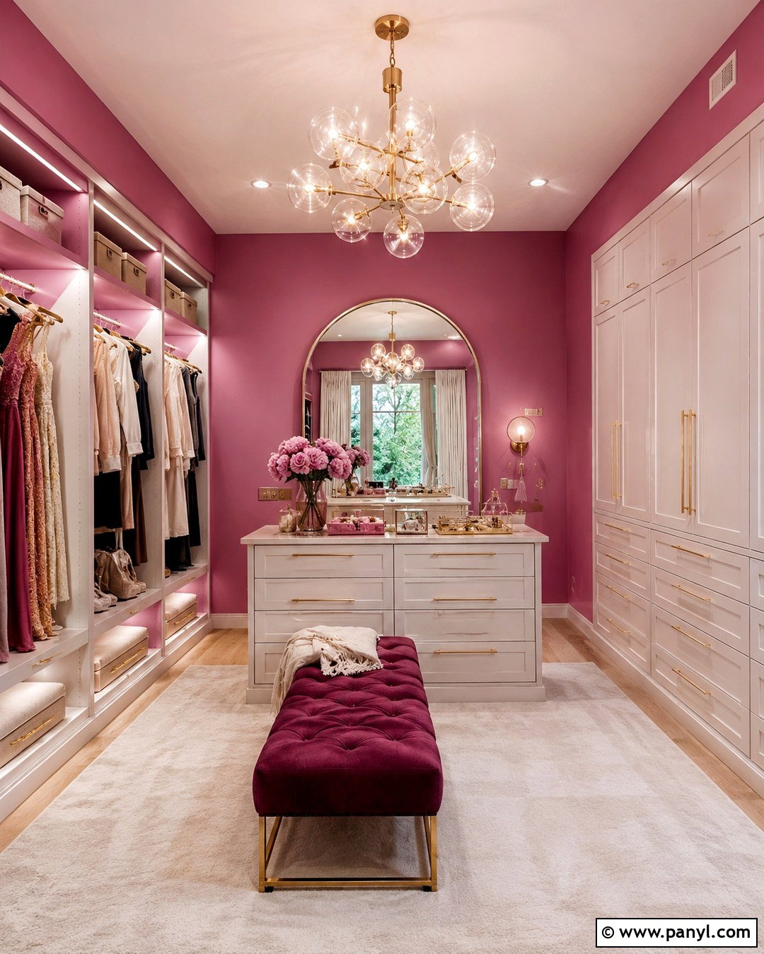 Pantone Radiant Orchid Dressing Room - 20 Pantone Wall Colors