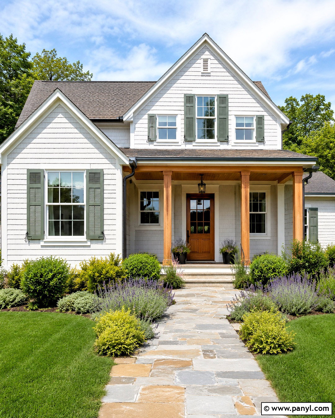 Paper White Exterior With Natural Wood - 20 paper white benjamin moore ideas