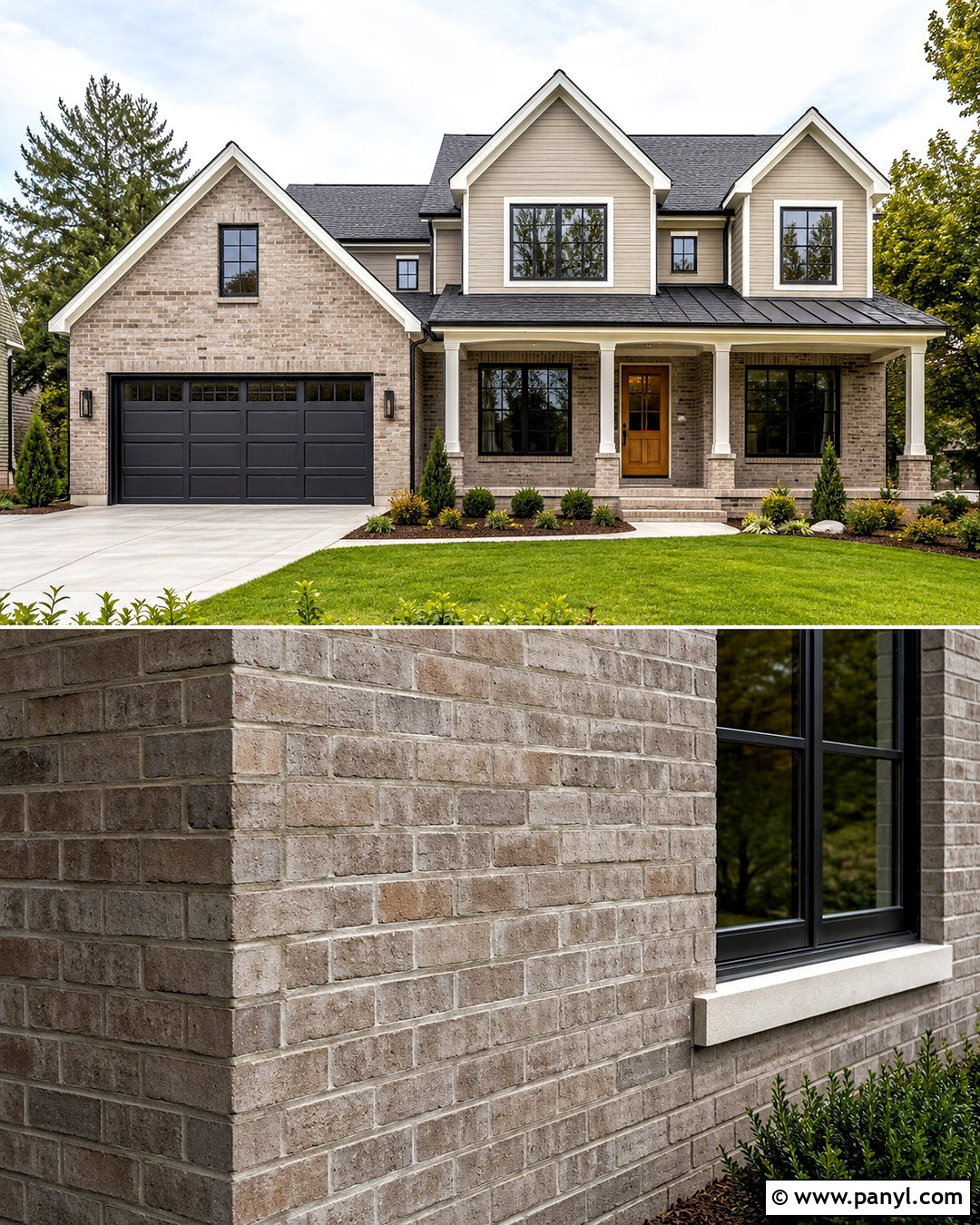 Partial Brick Stain With Matching Siding - 20 brick stain exterior before and after ideas
