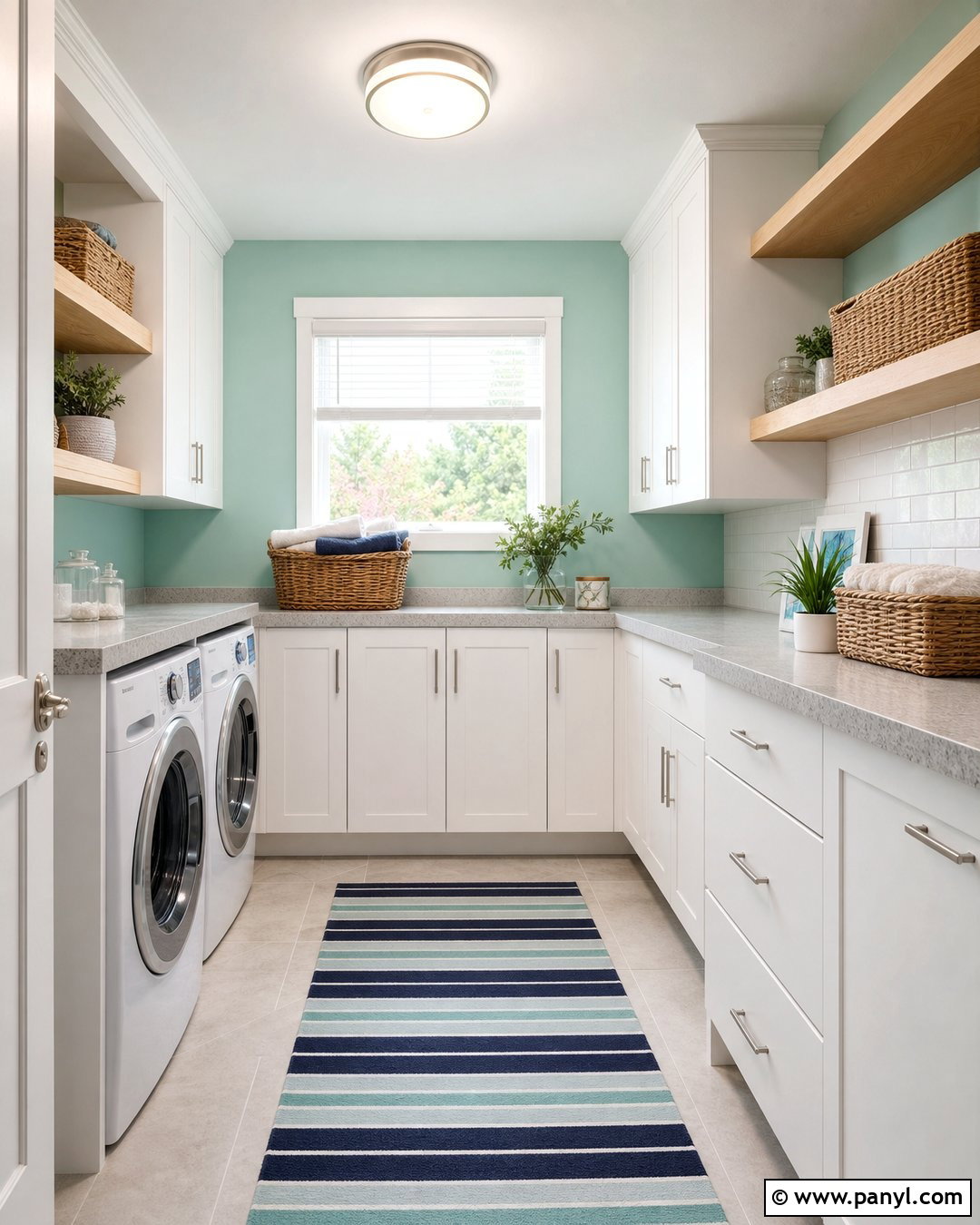 Pastel Aqua Laundry Room - 30 pastel wall paint ideas