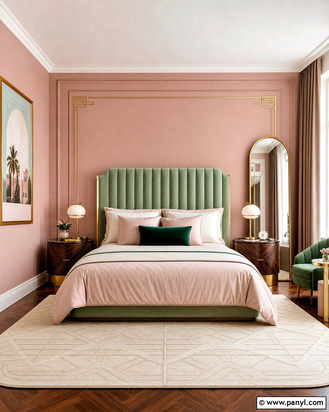 Pastel Art Deco Bedroom - 20 pastel colour bedroom ideas