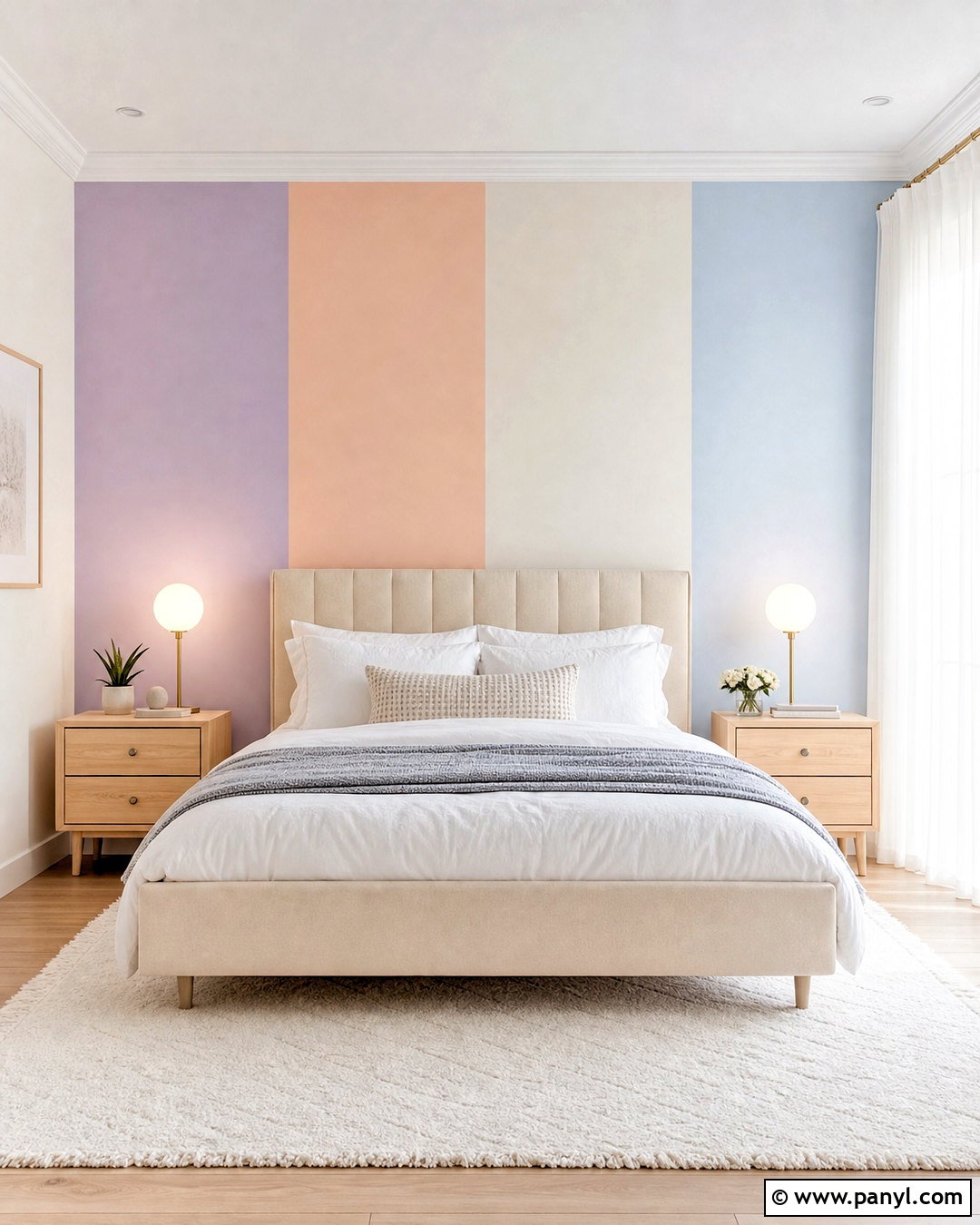 Pastel Bedroom Wall Stripes - 20 how to paint stripes on a wall ideas