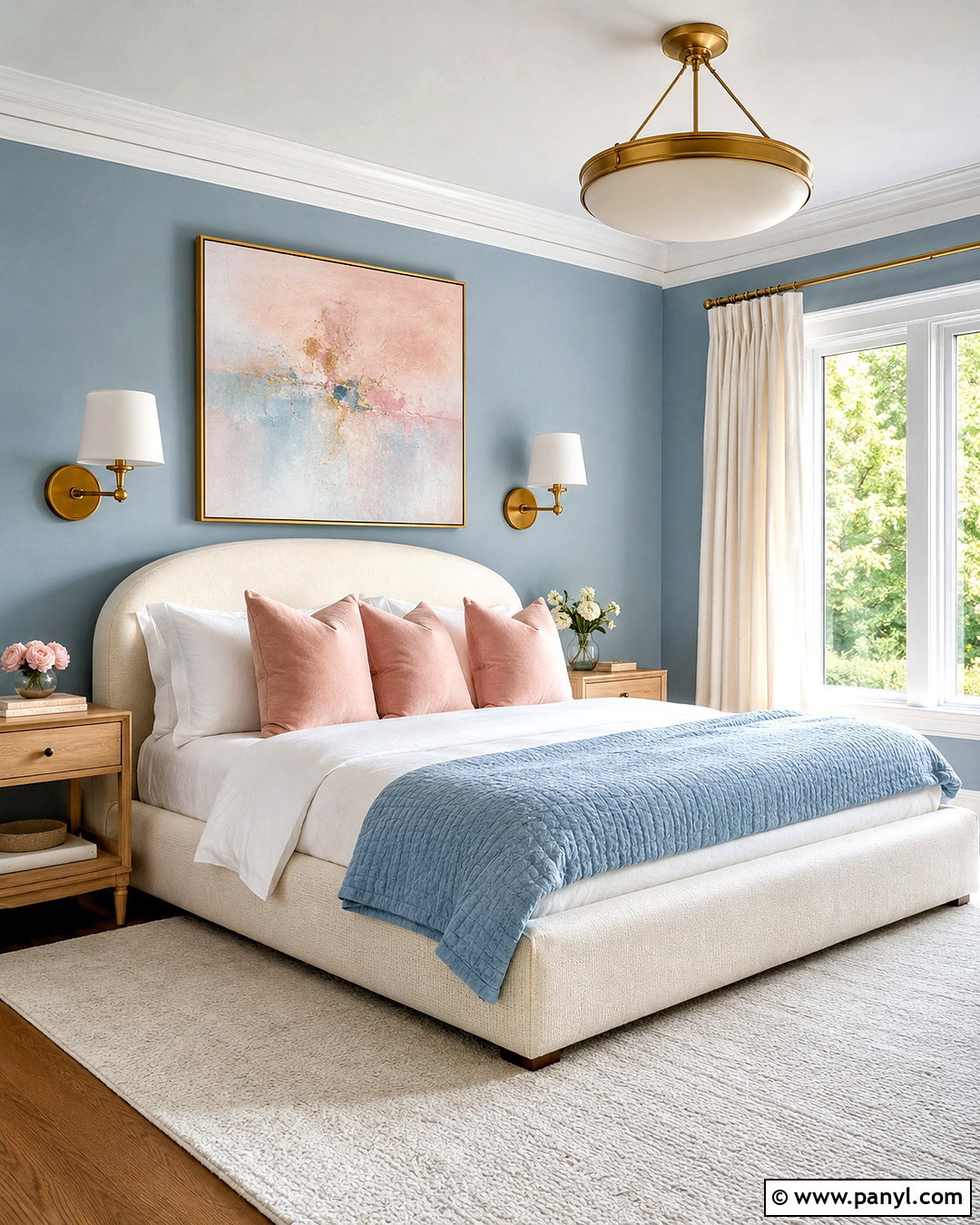 Pastel Bedroom With Brass Accents - 20 modern pastel bedroom ideas